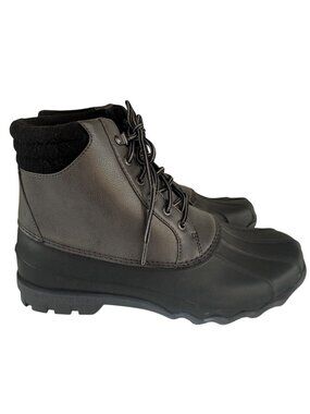 Sperry Mens Black Duck Boots Size 10 Insulated Waterproof Winter STS23427